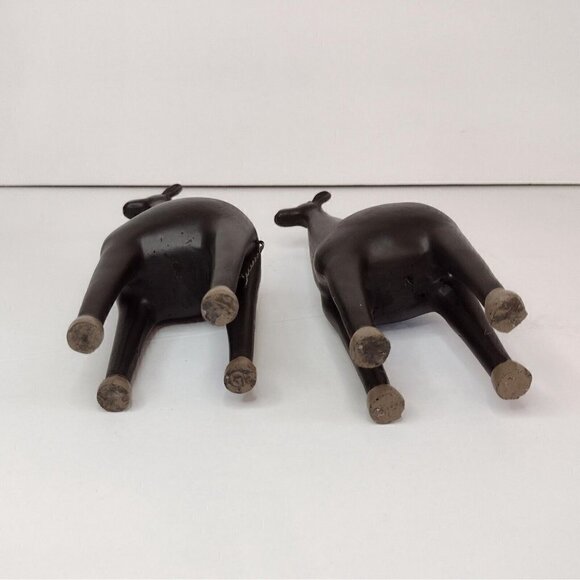 Set Of Brown Resin Giraffe Tealight Candle Holders Africa African Safari - Picture 9 of 9